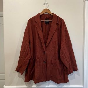 Madewell Rust Quilted Blazer Chore Coat size 3X